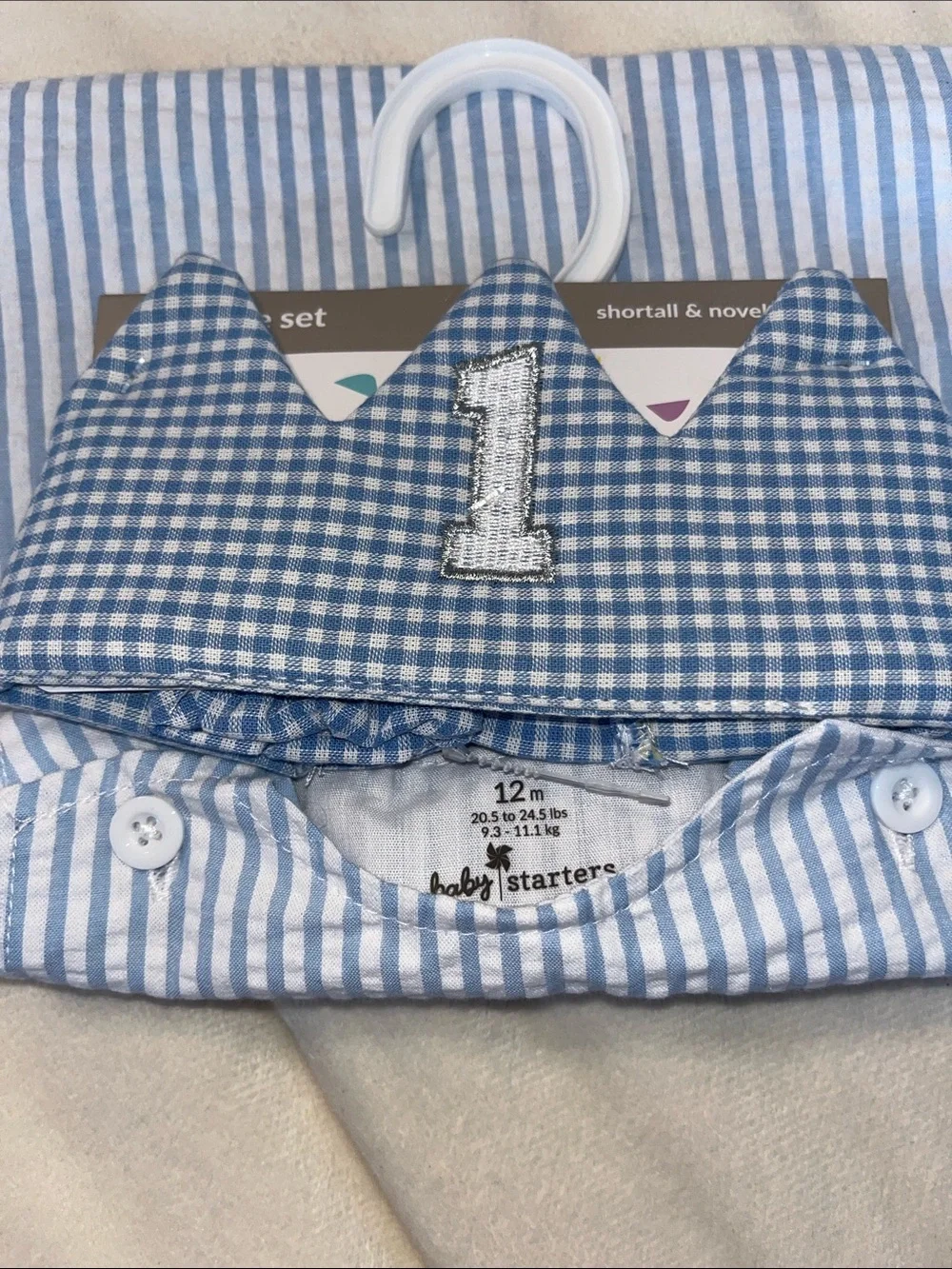 NWT baby boy novelty 1st birthday set
